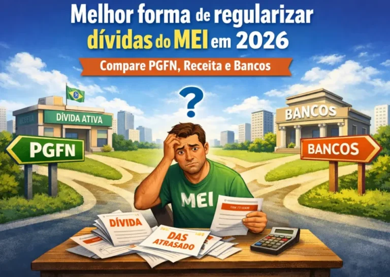 Melhor forma de regularizar dívidas do MEI em 2026 compare PGFN, Receita e bancos