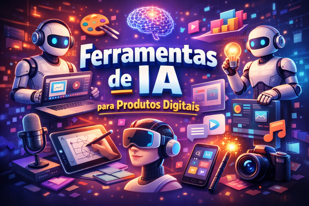 Ferramentas de inteligência artificial para criação de produtos digitais em 2026