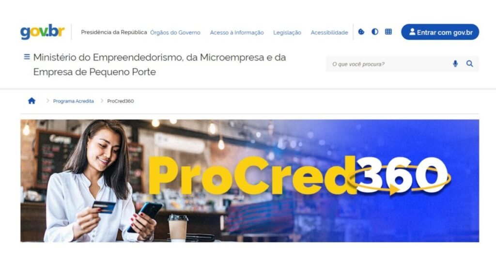 Banner oficial do ProCred 360 para crédito de MEIs e pequenos negócios em 2026