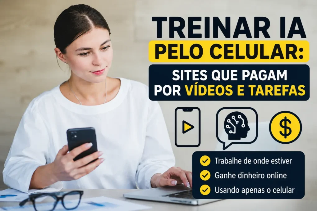 Treinar IA pelo celular em sites que pagam por vídeos e tarefas de inteligência artificial